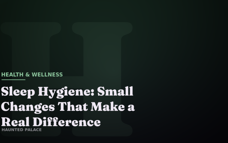 Sleep Hygiene: Small Changes That Make a Real Difference