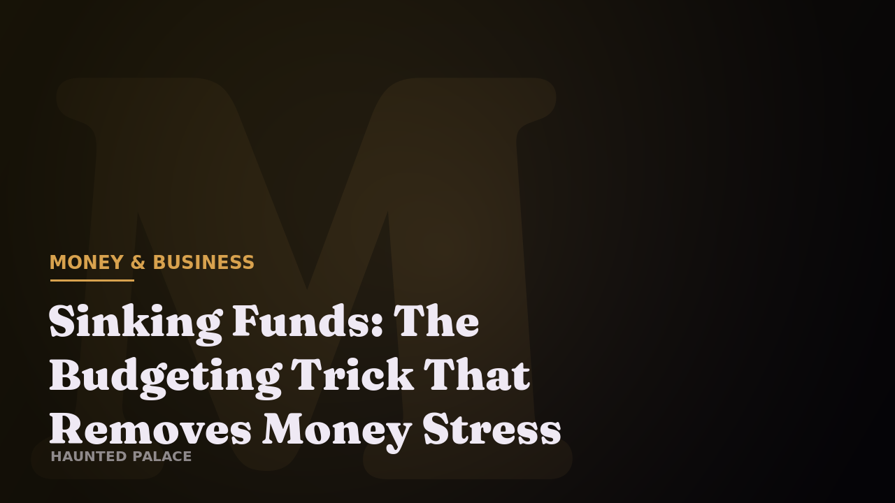 Sinking Funds: The Budgeting Trick That Removes Money Stress