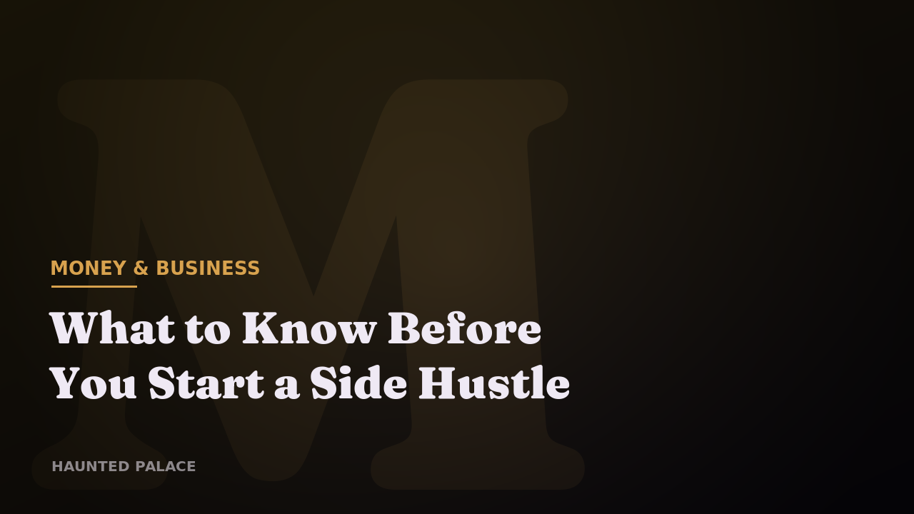 What to Know Before You Start a Side Hustle