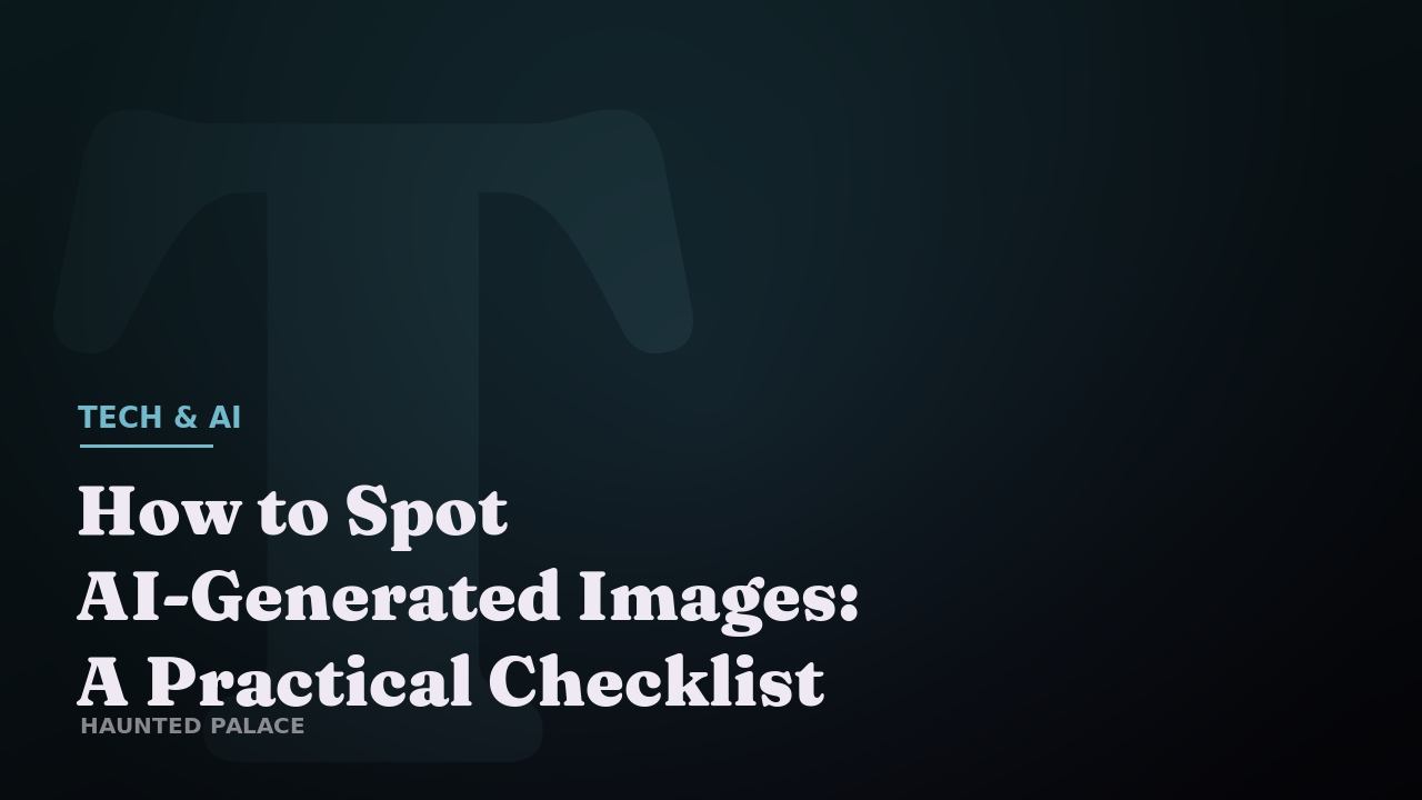 How to Spot AI-Generated Images: A Practical Checklist