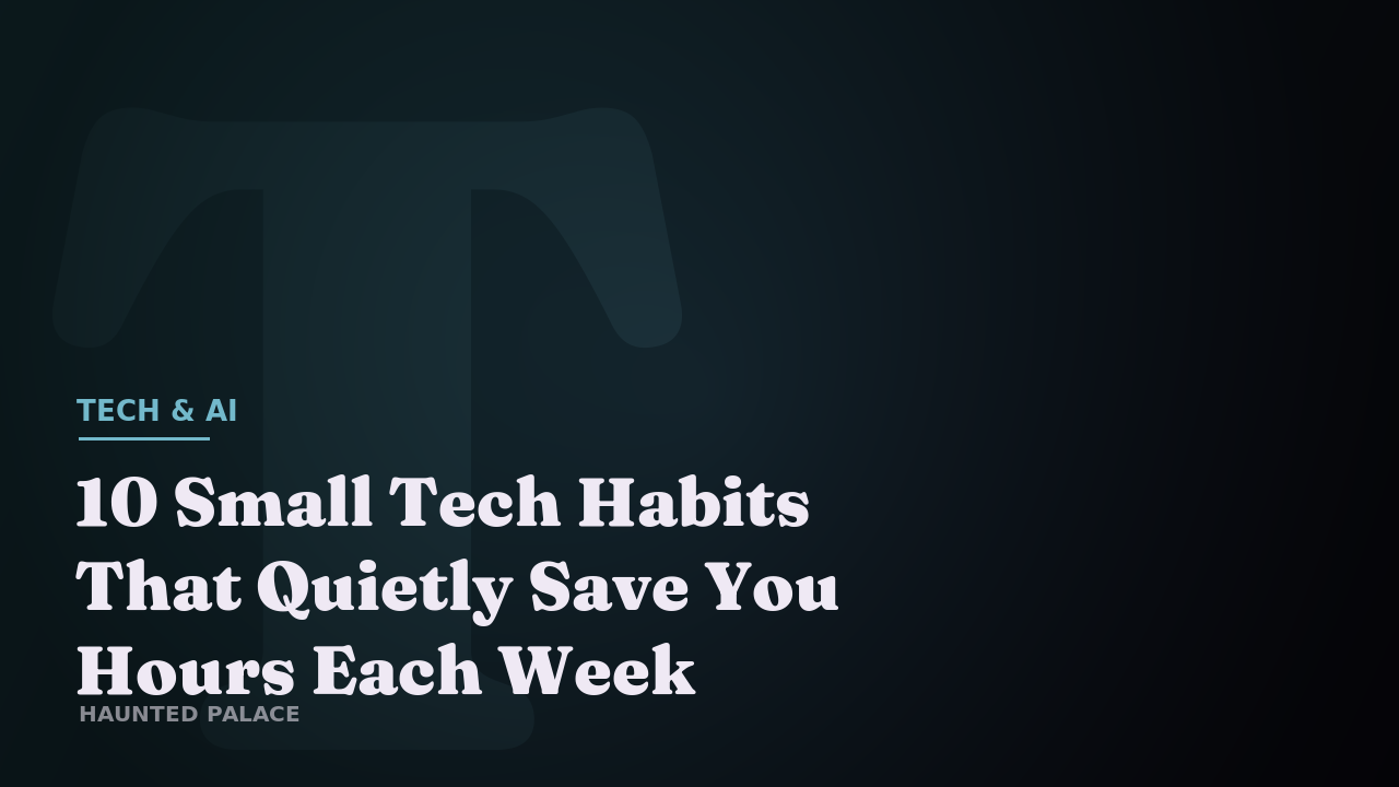 10 Small Tech Habits That Quietly Save You Hours Each Week